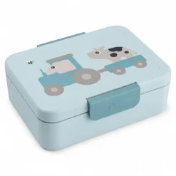 Lunchbox dla dziecka z podziałką Tiny Farm Blue