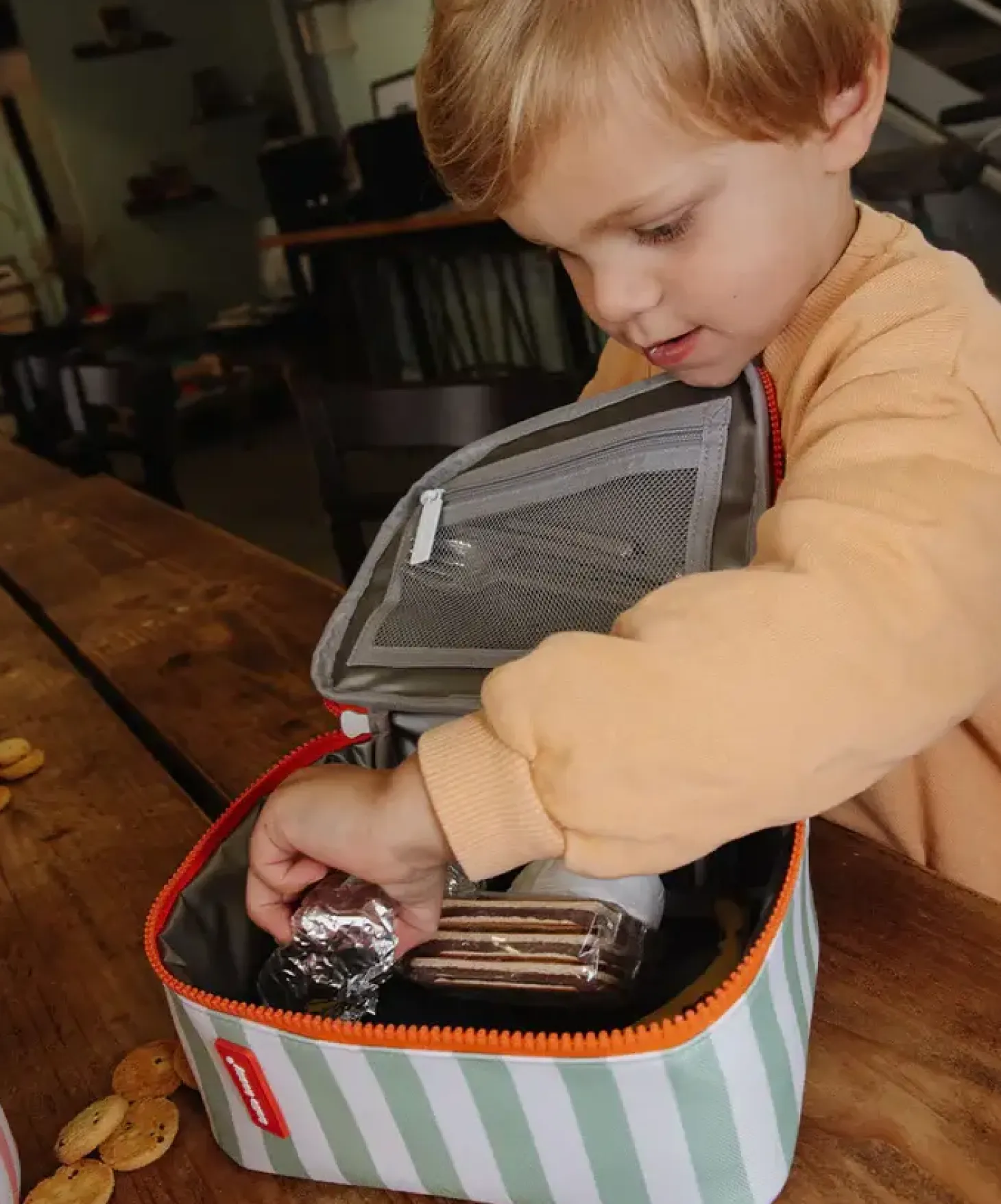 Lunchbox Maxi Green Stripes