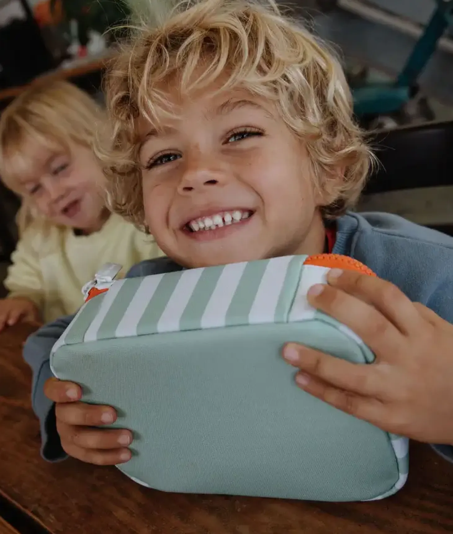 Lunchbox Mini Green Stripes