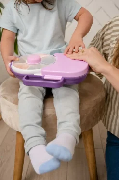Przechowywanie Jedzenia|Przydatne Akcesoria | GOBE LUNCHBOX & SNACK SPINNER 2IN1 śniadaniówka dla dzieci, Grape Purple