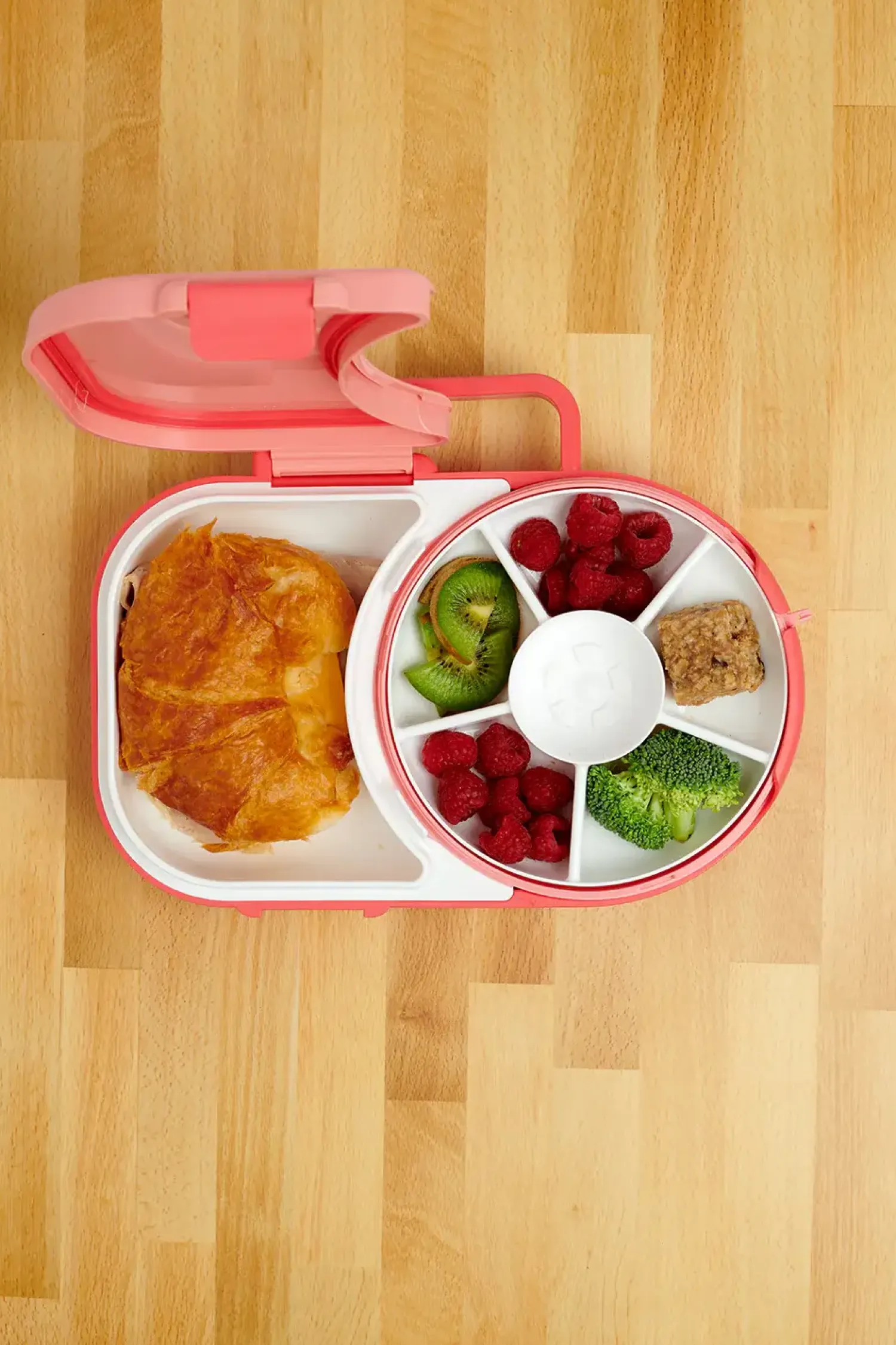 Przechowywanie Jedzenia|Przydatne Akcesoria | GOBE LUNCHBOX & SNACK SPINNER 2IN1 śniadaniówka dla dzieci, Watermelon Pink