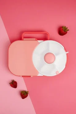 Przechowywanie Jedzenia|Przydatne Akcesoria | GOBE LUNCHBOX & SNACK SPINNER 2IN1 śniadaniówka dla dzieci, Watermelon Pink