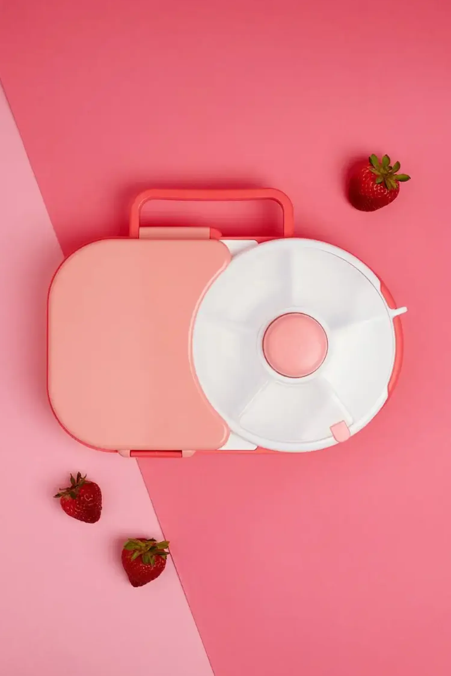 Przechowywanie Jedzenia|Przydatne Akcesoria | GOBE LUNCHBOX & SNACK SPINNER 2IN1 śniadaniówka dla dzieci, Watermelon Pink
