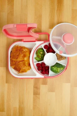 Przechowywanie Jedzenia|Przydatne Akcesoria | GOBE LUNCHBOX & SNACK SPINNER 2IN1 śniadaniówka dla dzieci, Watermelon Pink