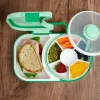 LUNCHBOX & SNACK SPINNER 2IN1 śniadaniówka dla dzieci, Sage Green