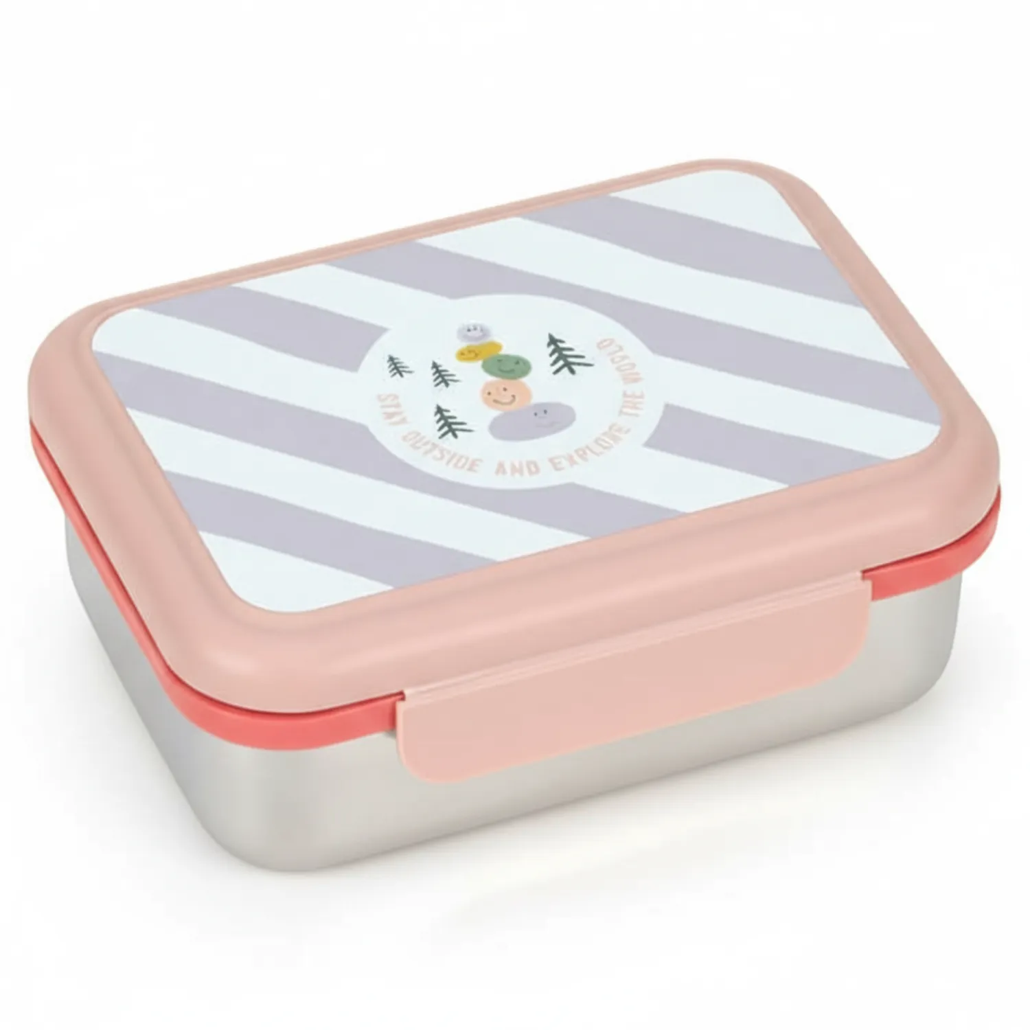 Lunchboxy|Przechowywanie Jedzenia | Lassig Lunchbox ze stali nierdzewnej Sunny Explorer rose & pink
