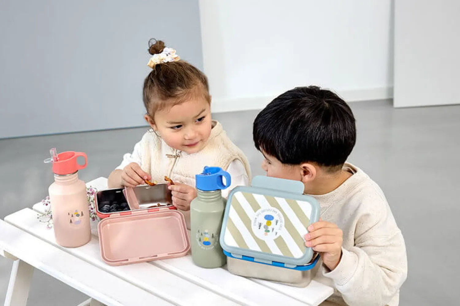 Lunchboxy|Przechowywanie Jedzenia | Lassig Lunchbox ze stali nierdzewnej Sunny Explorer rose & pink