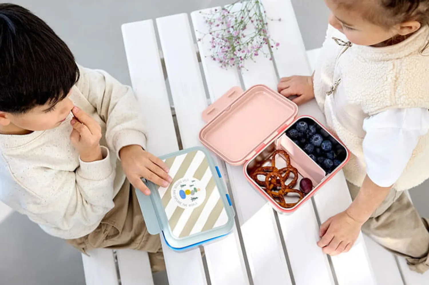 Lunchboxy|Przechowywanie Jedzenia | Lassig Lunchbox ze stali nierdzewnej Sunny Explorer rose & pink