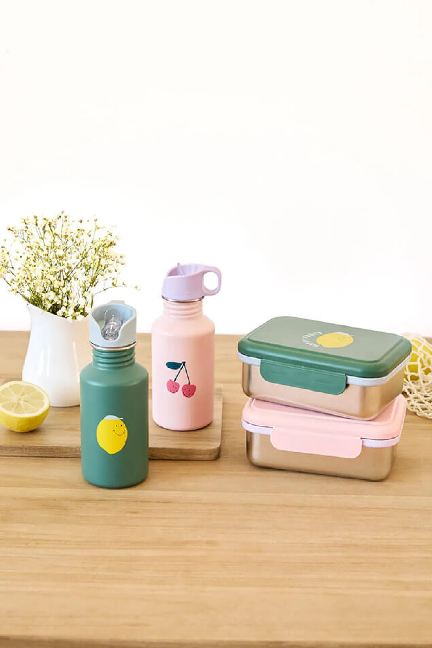 Lunchbox ze stali nierdzewnej Happy Fruits Lemon