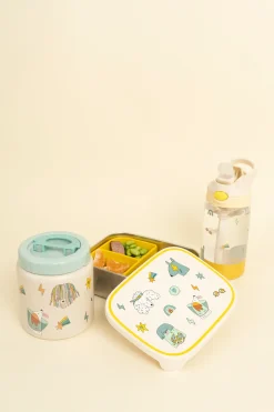 Lunchbox ze stali nierdzewnej z wyjmowanymi przegródkami - Funky Dogs