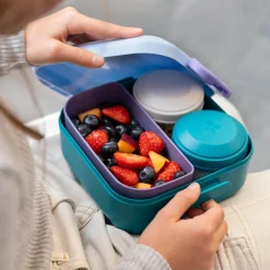Lunchbox z przegródkami dla dzieci Rikko Lagoon Sky