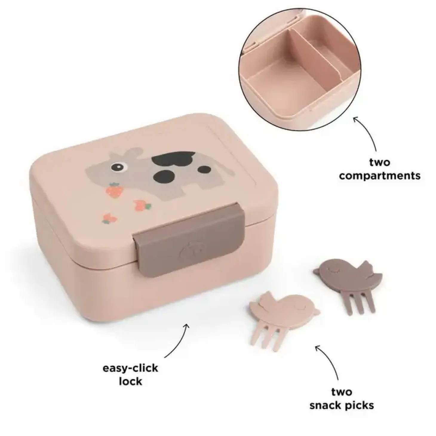 Lunchbox z widelczykami Tiny Farm Powder