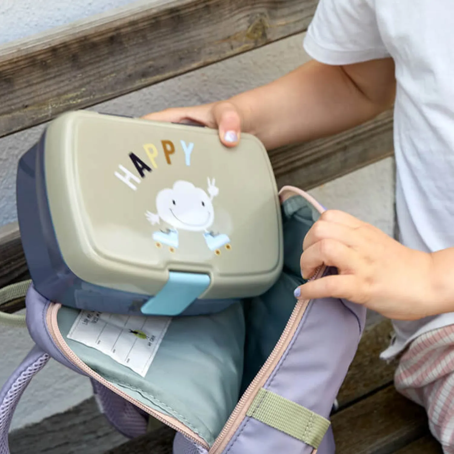 Lunchboxy|Przechowywanie Jedzenia | Lassig Lunchbox z wkładką Tiny Outdoor Cloud