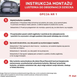 Lusterko do samochodu dla dziecka, żółte
