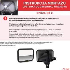 Lusterko do samochodu dla dziecka, czarne