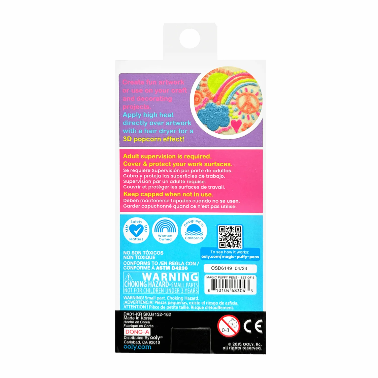 Artykuły Plastyczne | Ooly Magicznie Puchnące Flamastry z Efektem 3D, Magic Puffy