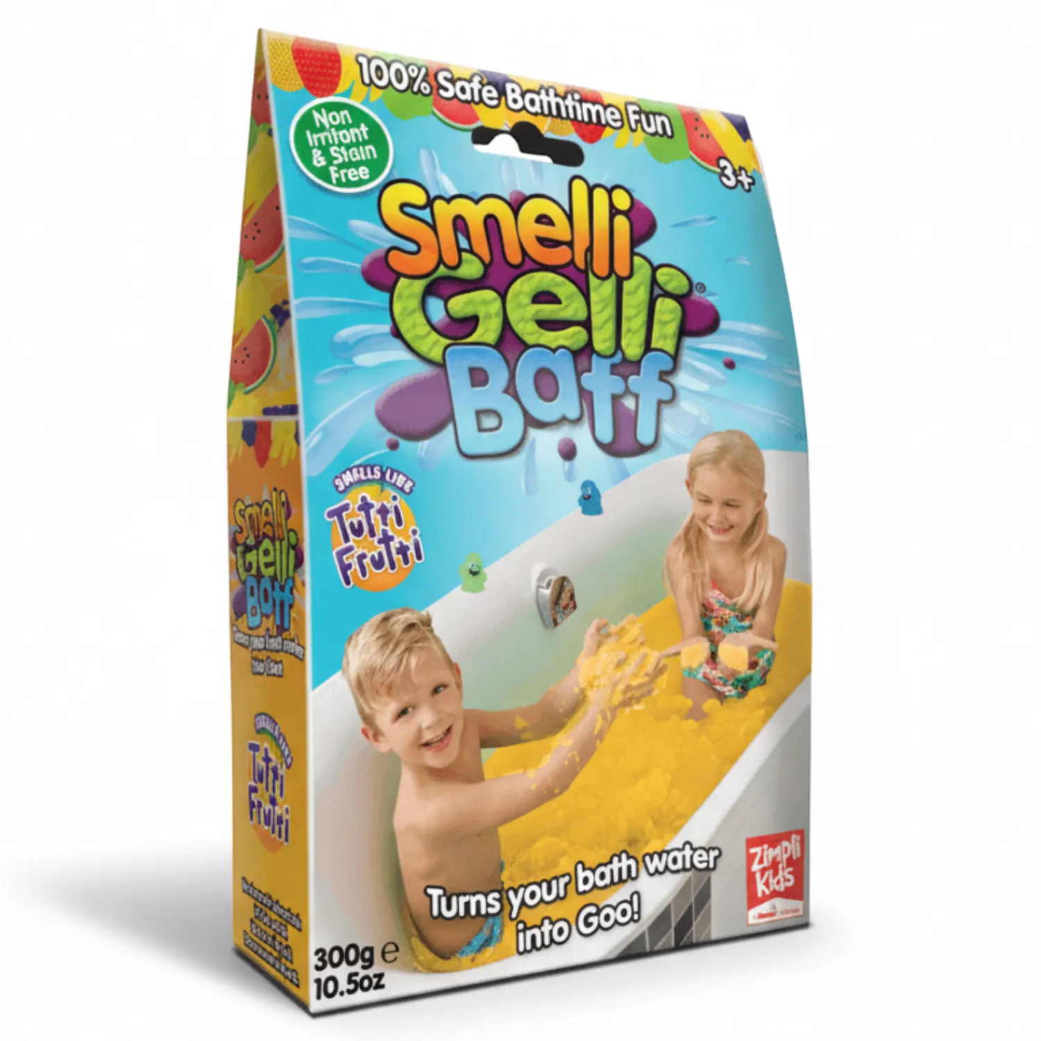 Zabawki Do Kąpieli|Do Kąpieli | Zimpli Kids Magiczny proszek do kąpieli Gelli Baff Smelli - Tutti Frutti, 300 g