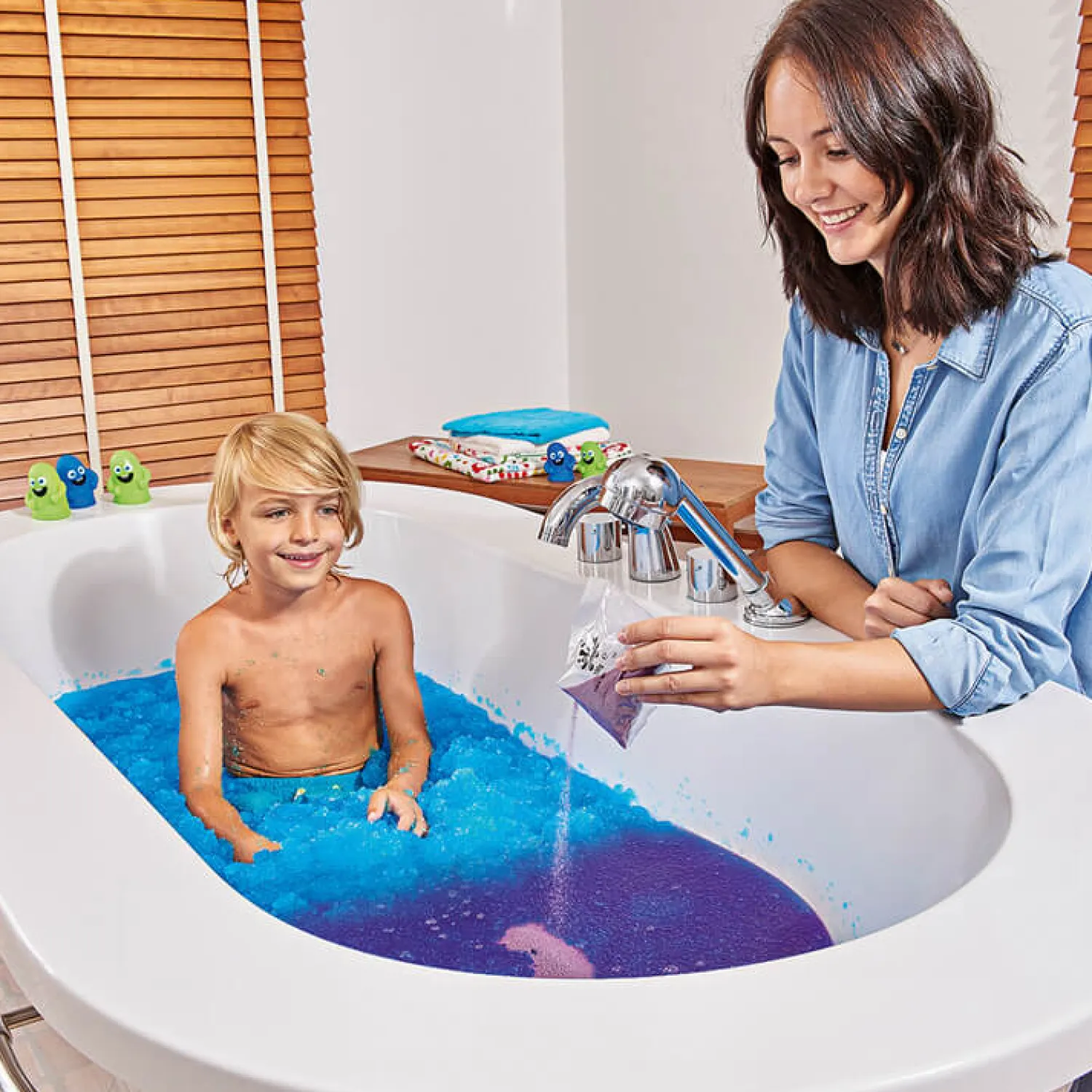 Zabawki Do Kąpieli|Do Kąpieli | Zimpli Kids Magiczny proszek do kąpieli Gelli Baff Colour Change - błękitny