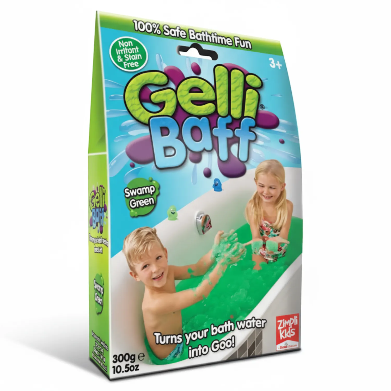 Zabawki Do Kąpieli|Do Kąpieli | Zimpli Kids Magiczny proszek do kąpieli Gelli Baff - zielony, 1 użycie
