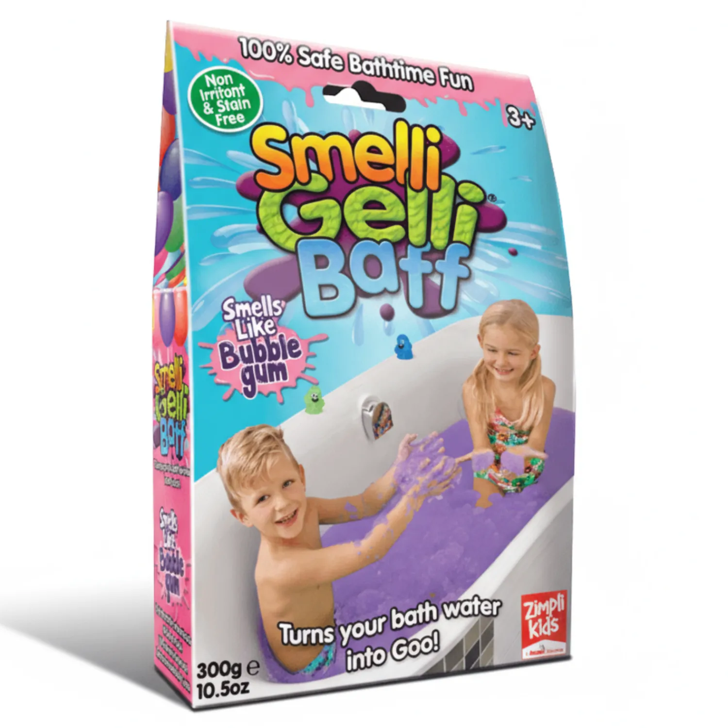 Zabawki Do Kąpieli|Do Kąpieli | Zimpli Kids Magiczny proszek do kąpieli Gelli Baff Smelli - Guma Balonowa, 1 użycie