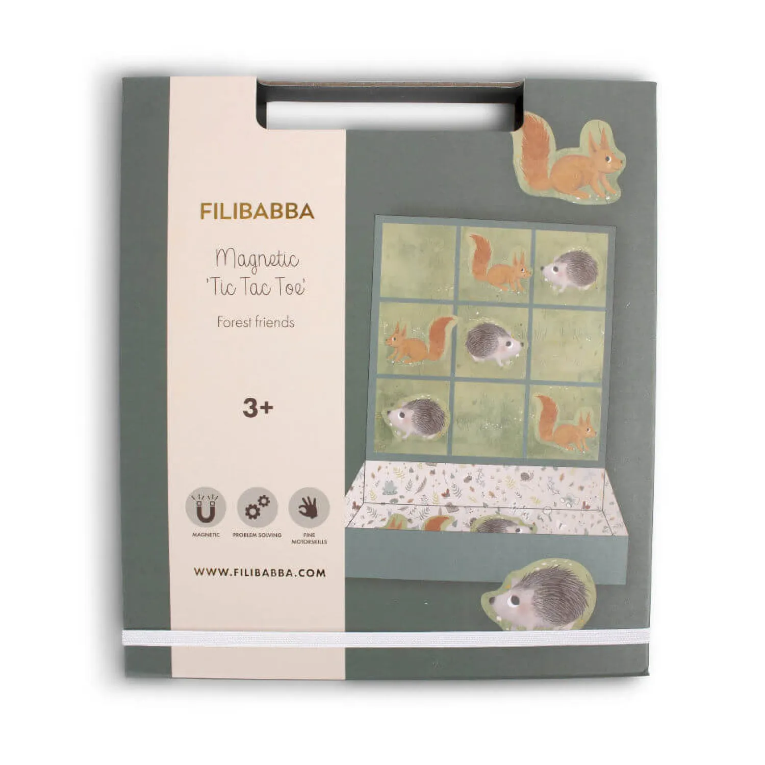 Idealne W Podróży|Gry Planszowe | Filibabba Magnetyczna gra w kółko i krzyżyk Forest friends