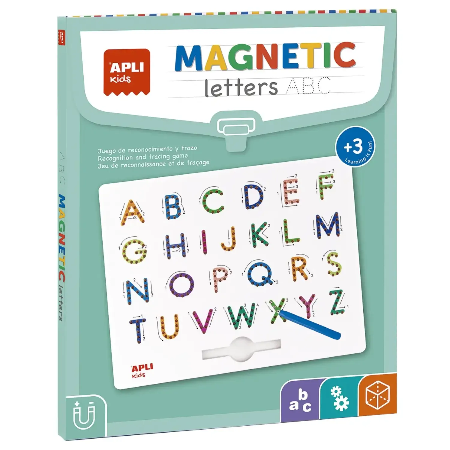 3 Lata +|4 Lata + | Apli Kids Magnetyczna tablica - Litery ABC