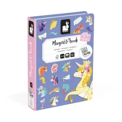 Idealne W Podróży|Magnetyczne | Janod Magnetyczna układanka Jednorożec Magnetibook