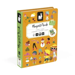 Idealne W Podróży|6 Lat+ | Janod Magnetyczna układanka 4 pory roku Magnetibook