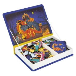 Idealne W Podróży|6 Lat+ | Janod Magnetyczna układanka Smoki Magnetibook