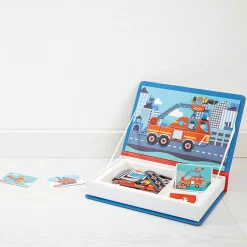 Idealne W Podróży|Magnetyczne | Janod Magnetyczna układanka Straż pożarna Magnetibook