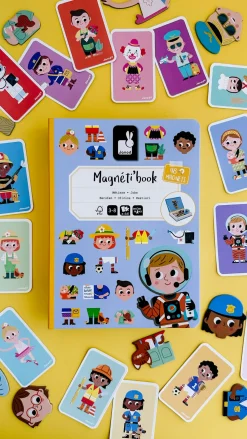 Idealne W Podróży|Edukacyjne | Janod Magnetyczna układanka Zawody Magnetibook