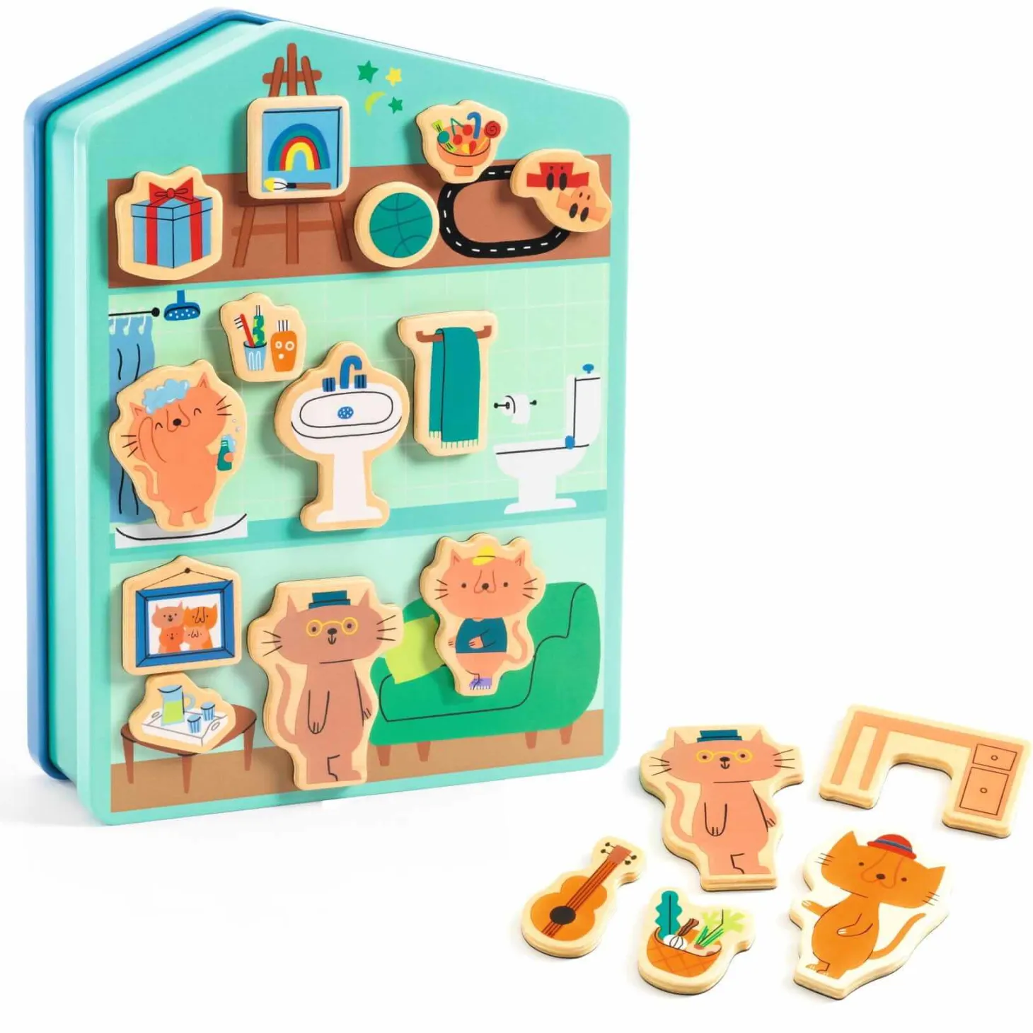 Magnetyczne puzzle DOMEK KOTKÓW