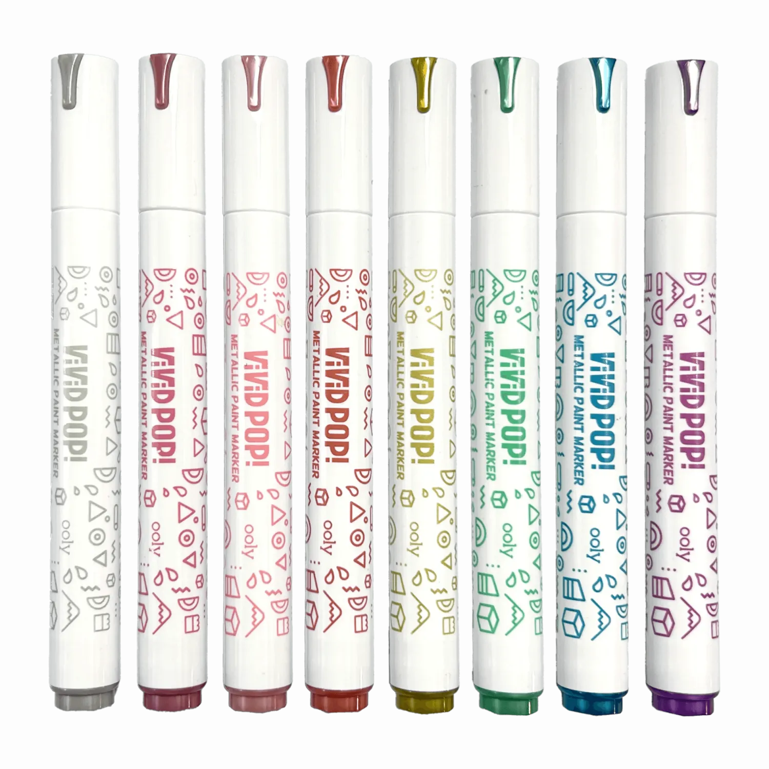 Artykuły Plastyczne | Ooly Markery Akrylowe Vivid Pop! Metaliczne Kolory