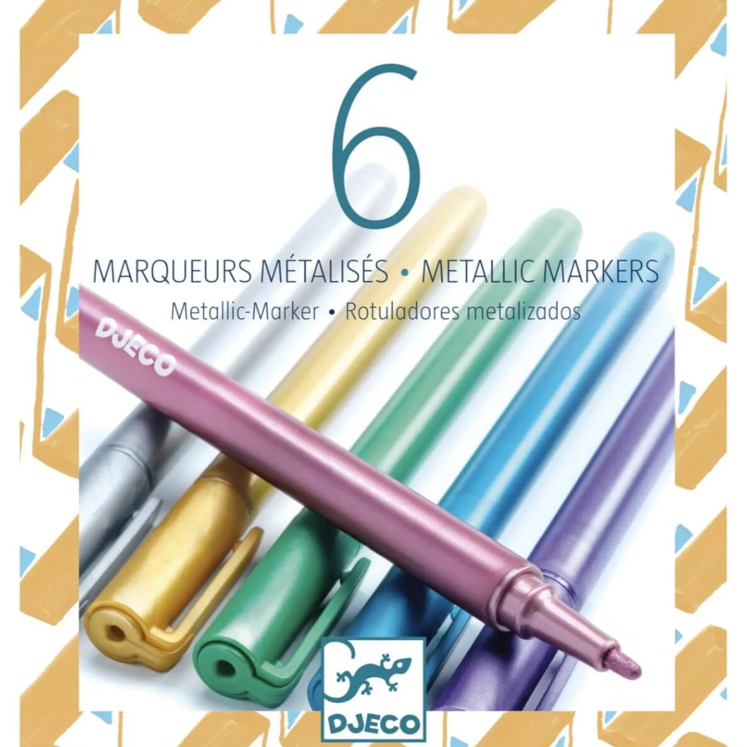 Artykuły Plastyczne | Djeco Markery metaliczne - 6 szt.