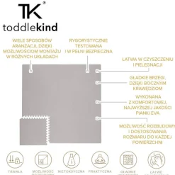 Maty Edukacyjne|Maty Edukacyjne | Toddlekind Mata do zabawy piankowa podłogowa Classic Playmat Stone