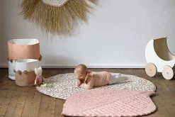 12M+|6 Lat+ | Toddlekind Mata do zabawy z bawełny organicznej w kształcie liścia - Sea Shell