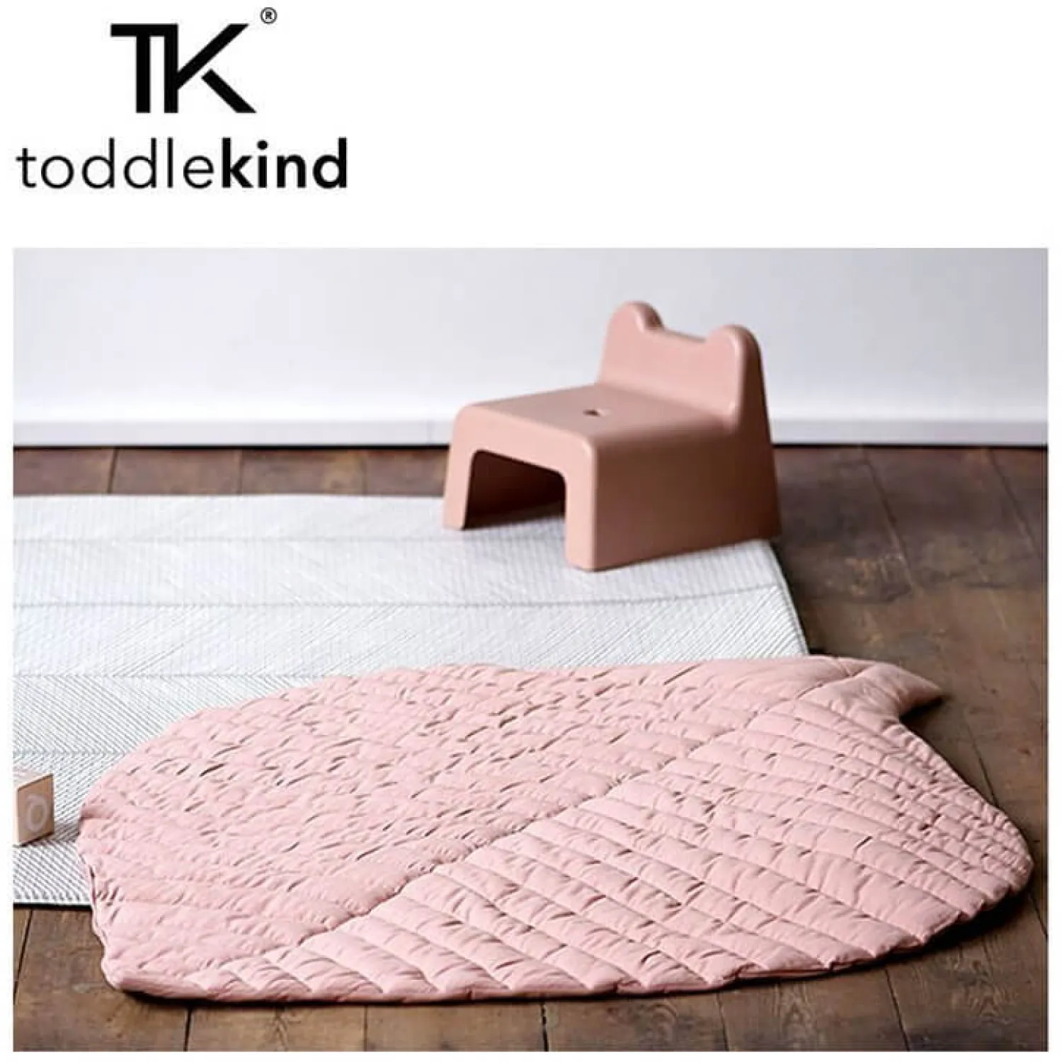 12M+|6 Lat+ | Toddlekind Mata do zabawy z bawełny organicznej w kształcie liścia - Sea Shell
