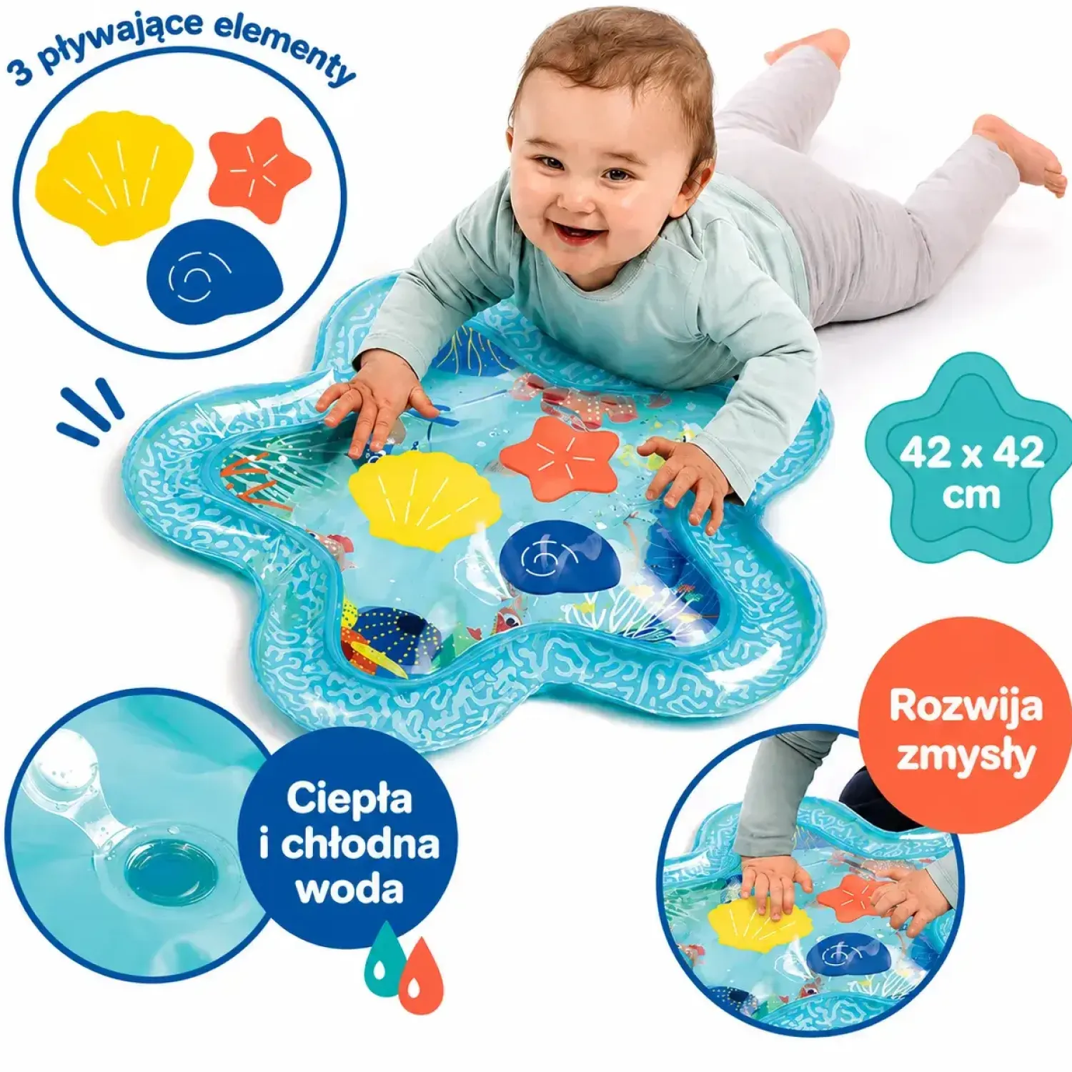 Idealne W Podróży|12M+ | LUDI Mata wodna dla niemowląt - GWIAZDA
