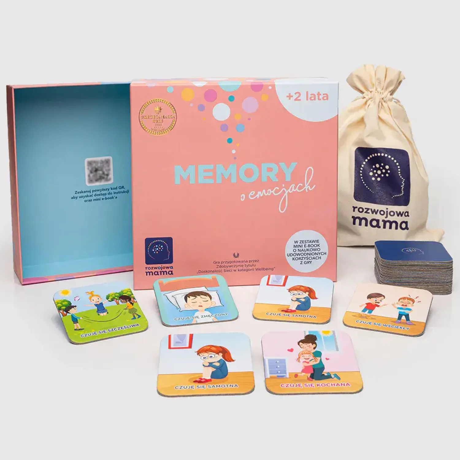 6 Lat+|Aktywizujące | rozwojowa mama Memory o emocjach – gra o emocjach + mini e-book 2+
