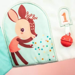 12M+|Aktywizujące | Lilliputiens Miękka tablica aktywizująca do zabawy Domek Sarenki Stelli i Smoka Joe 3 m+