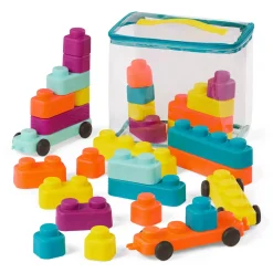 Miękkie klocki sensoryczne z WAGONIKAMI - Buildin’ Squishies