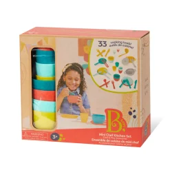 2 Lata +|Odgrywanie Ról | B.Toys Mini Chef Kitchen Set – zastawa STOŁOWA i akcesoria KUCHENNE
