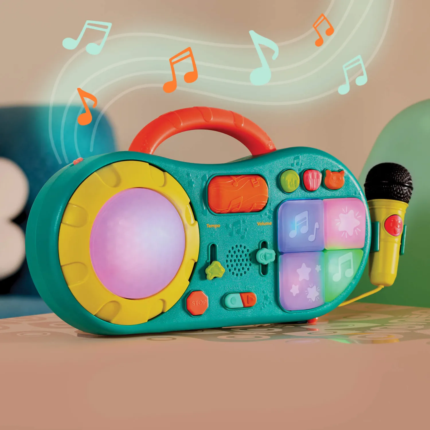 6 Lat+|3 Lata + | B.Toys MiniMixer – konsola DJ-a do miksowania muzyki