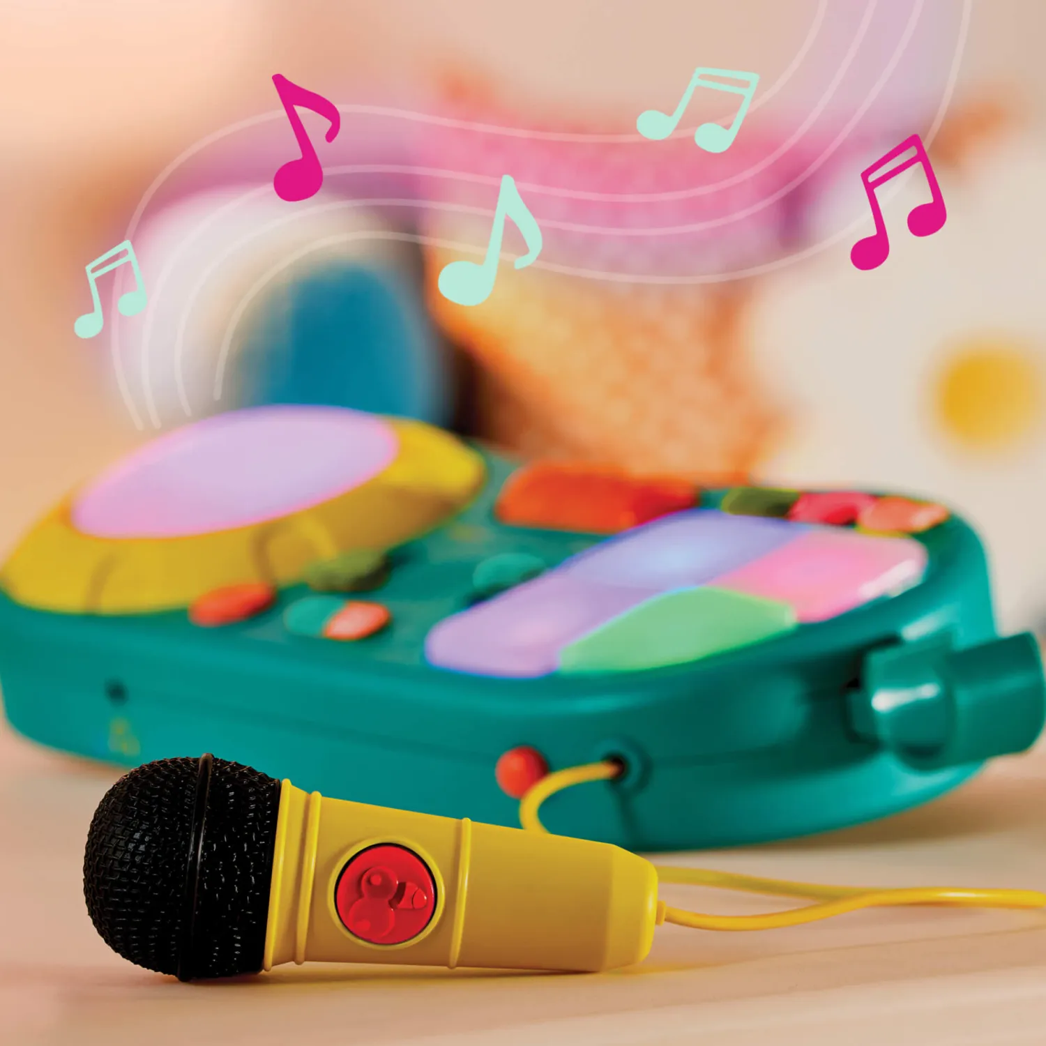 6 Lat+|3 Lata + | B.Toys MiniMixer – konsola DJ-a do miksowania muzyki
