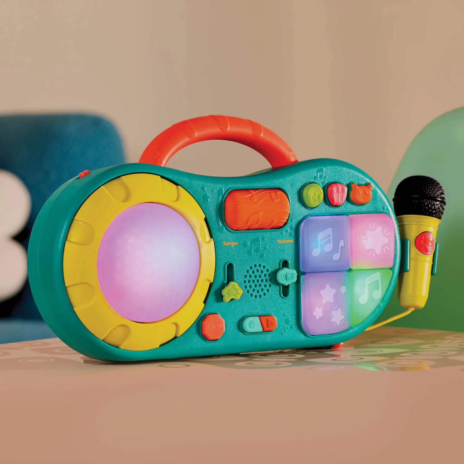 6 Lat+|3 Lata + | B.Toys MiniMixer – konsola DJ-a do miksowania muzyki
