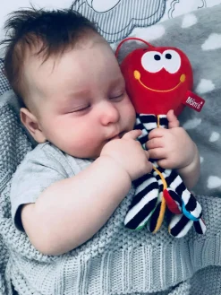 Idealne W Podróży|Zawieszki Do Wózka | Mom's Care Mini ośmiorniczka kontrastowa CZERWONA