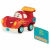 12M+|3 Lata + | B.Toys Mini Wheeee-ls! - mini autko z napędem: WYŚCIGÓWKA Freddy Zoom