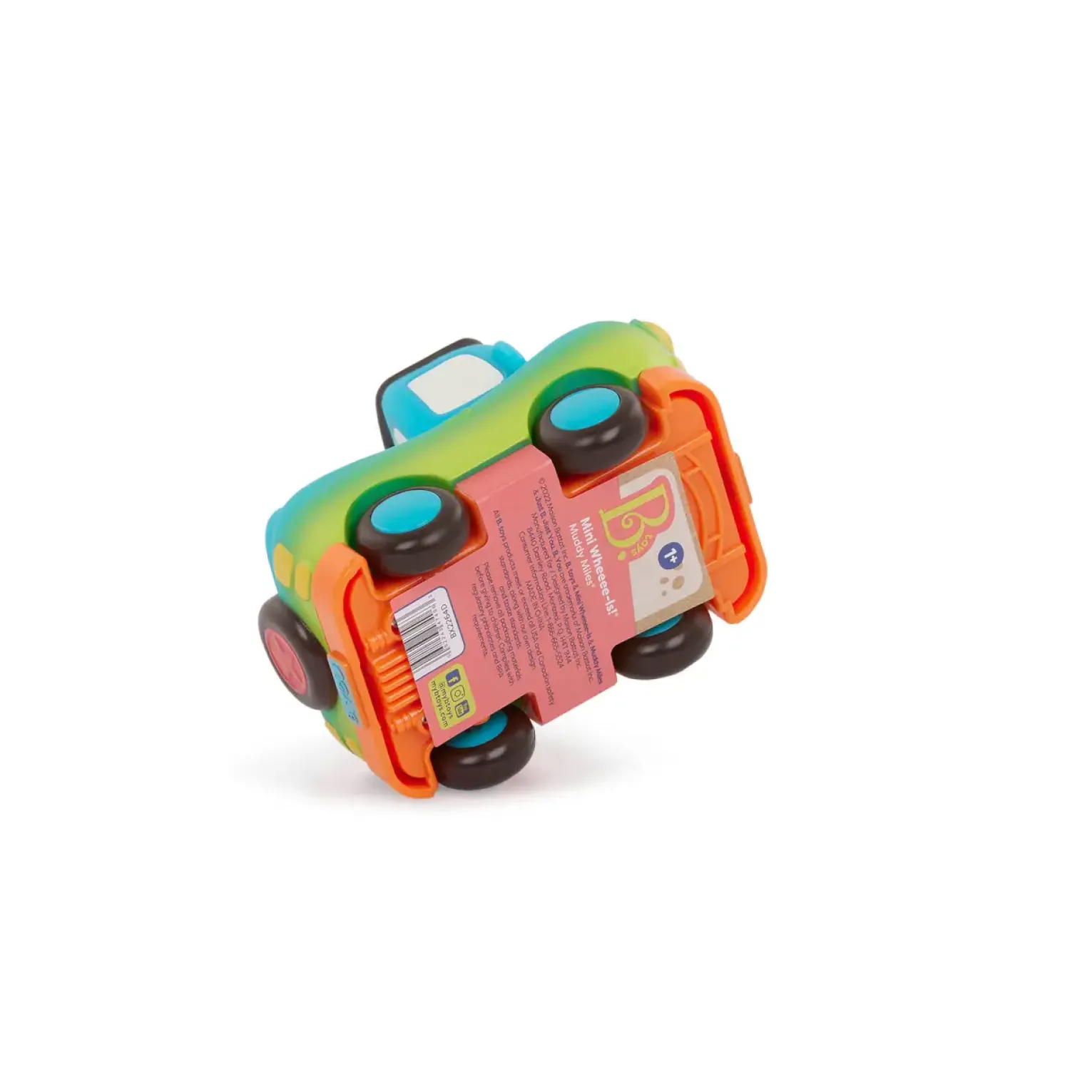 12M+|3 Lata + | B.Toys Mini Wheeee-ls! - mini autko z napędem: PICK-UP Muddy Miles