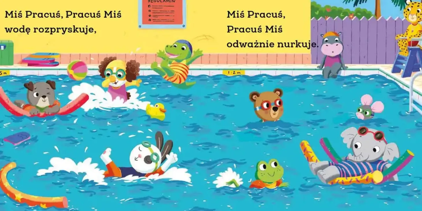 Miś Pracuś. Na basenie