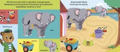 Ruchome Elementy|0-2 Lat | Wydawnictwo Wilga Miś Pracuś. Przesuń paluszkiem. W zoo